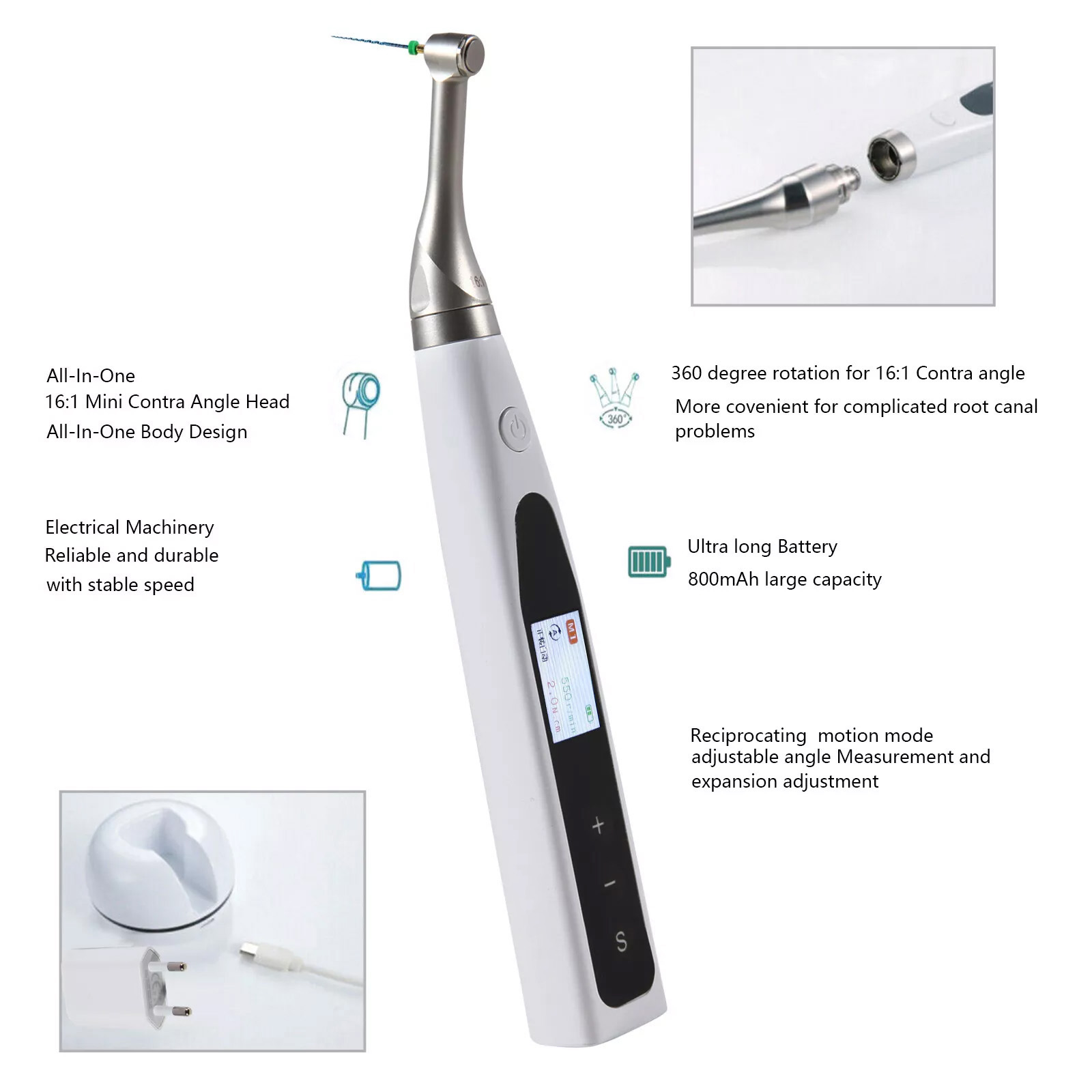 XLY XLY-Q200C Dental Wireless Endo Motor with Apex Locator 